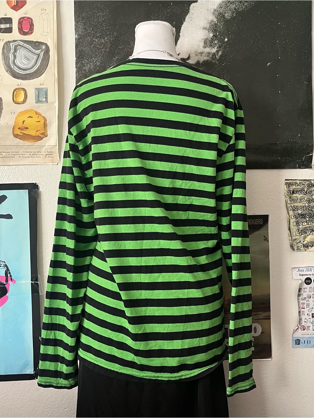 🕸 Emo Hot Topic Striped Tee 🕸 - Picture 2 of 4
